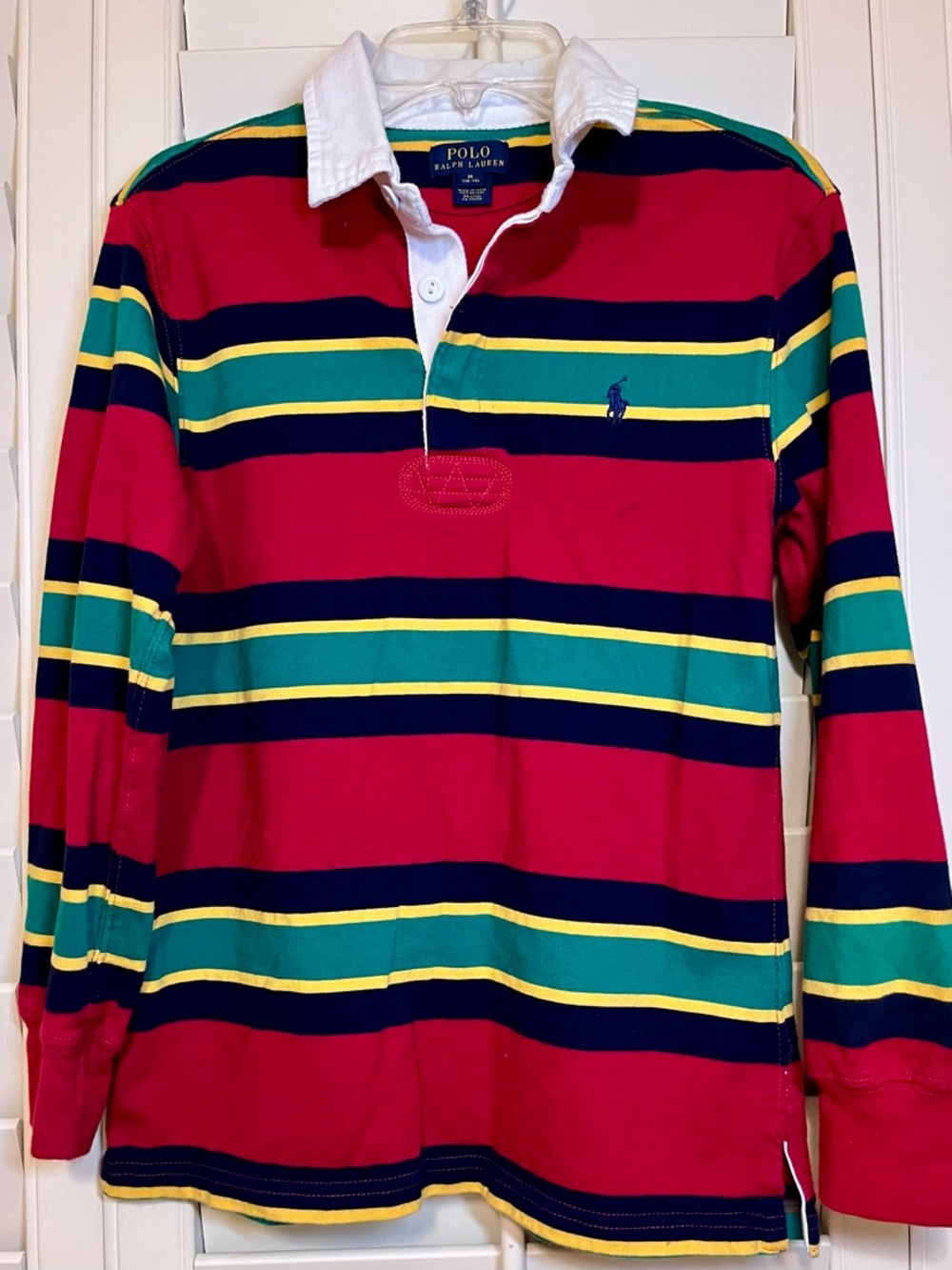 Polo by Ralph Lauren Boys Red, Green & Navy Striped Rugby Polo 3/$36 or 4/$48